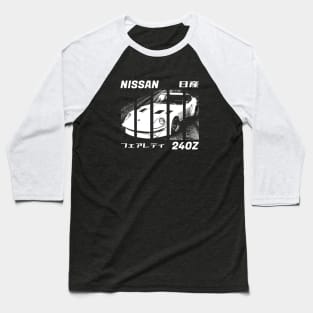 NISSAN DATSUN 240Z FAIRLADY Black 'N White 3 (Black Version) Baseball T-Shirt